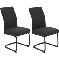 HELA Freischwinger BRINDISI, Esszimmerstuhl (Set, 2 St), XL-Sitz,Federkorb,140kg belastbar,Zertifizierter "Waterfree" Stoff
