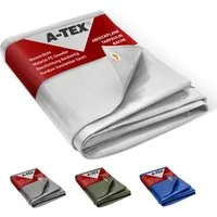 A-TEX® Schutzplane Abdeckplane Gewebeplane Plane mit Ösen 260 g/qm weiß 2 x 3 m
