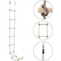 vidaXL Kletterseil Kinder-Strickleiter 290 cm Holz (1-tlg)
