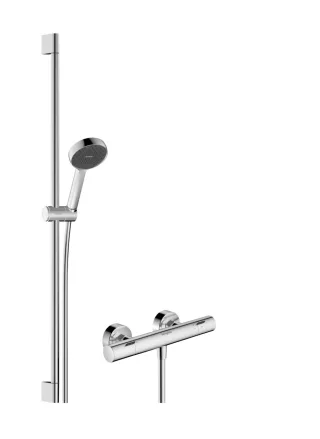 Hansgrohe Activera Select S Brausesystem Aufputz 95 2jet EcoSmart mit Ecostat Fine chrom,28086000 28086000