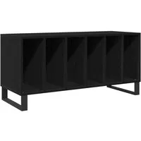 vidaXL Lowboard Schallplattenschrank Schwarz Eichen-Optik 100 x 38 x 48 cm (1 St)