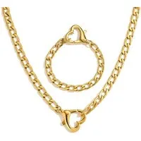 ROUGEMONT Schmuckset Damen Statement Schmuckset Herz Design Wasserfest Hypoallergen, Wasserfest