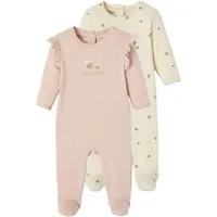 vertbaudet Schlafanzug 2er-Pack Baby Strampler mit Bienen 2er-Pack