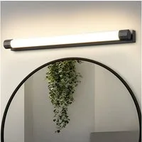 Nettlife LED Spiegelleuchte Schwarz Moderne Badezimmerleuchte 50cm10W 3000/4000K, LED fest integriert, für Flur Wohnzimmer Badezimmerspiegel