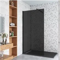 duschspa Duschwand 10mm Schwarze Duschwand Glaswand Duschtrennwand Walk in Dusche Glas, Einscheibensicherheitsglas, Sicherheitsglas, (Set), Glas