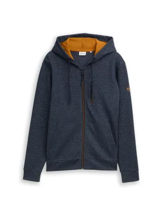 Tom Tailor - Hoodie Sweatjacke navy fine yd stripe - Gr. - XL