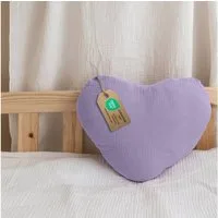 lilimaus Dekokissen Kuschelkissen Herz & Stern aus Musselin fürs Kinderzimmer, Kuschelkissen mit & ohne Füllung - passend zu Betthimmel & Bettwäsche