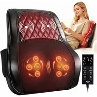 ALLJOY Massagegerät 5D-Shiatsu-Massagekissen & Nackenmassagegerät mit Wärme für Rücken, 4 Modi,3 Intensitäts- und Temperaturstufen,Fernbedienung, Hitzeschutz