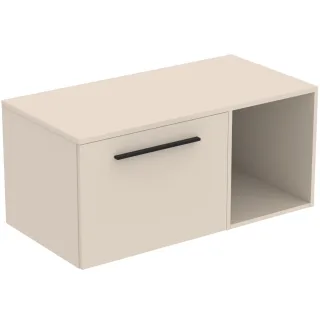 Ideal Standard Möbel-Set 100cm i.life B 1 Auszug 1 off.Fach Gr.Schwarz Sandbeige matt, T5754NF T5754NF