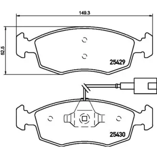 Hella Bremsbel?ge vorne Fiat 500 Punto