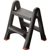 Curver Trittleiter Curver 155160 Klapptritt Anthrazit, Rot 3.22 kg
