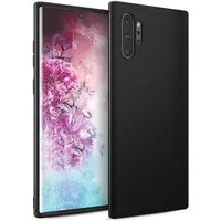 CoolGadget Handyhülle Handy Schutzhülle für Samsung Galaxy Note 10 Plus matt schwarz 6,8 Zoll, Silikon TPU Hülle Schutz Tasche Cover schlicht Slim Case