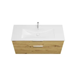 Burgbad Mineralguss Waschtisch-Set Eqio Eiche Dekor Urban/Alpinweiss, SEYU122F5662C0001 SEYU122F5662C0001