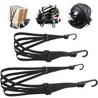FOUORTUNATE-BEE Spanngurt 2er Gepäckspanner Fahrrad mit Haken Elastische Spanngurte Expander Spanngurte für Motorrad, Helm, Gepäckträger und Taschen Transport