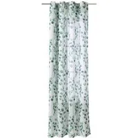 Joyswahl Gardine Florales (1 St), Ösen, halbtransparent, Mori-Stil, Leinenoptik, Dekoschals