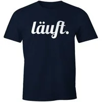 MoonWorks Print-Shirt cooles lustiges Herren T-Shirt - läuft - Fun-Shirt mit Print