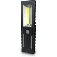 BEARWARE LED Arbeitsleuchte Werkstattlampe, Taschenlampe, Handlampe, batteriebetrieben, 200 Lumen, Ein-/Ausschalter, LED fest integriert, Kaltweiß, mit Seiten LED, Stütze, Haken & Magnetfuß, für KFZ Haushalt Werkstatt