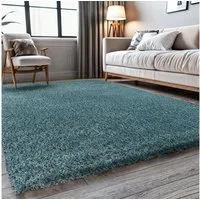 OTTO home Hochflor-Teppich Banji, rechteckig, Höhe: 37 mm, Uni Farben, weich und flauschig, auch als Läufer & in rund erhältlich