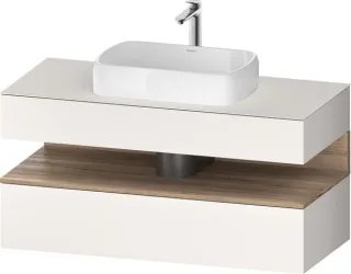 Duravit Qatego Konsolenwaschtischunterbau wandhängend Weiß Supermatt 1200x550x600 mm - QA47320558400 QA4732055840010