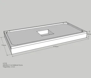 Neuesbad Wannenträger für Kaldewei Scona 800x1600x23 SD24090