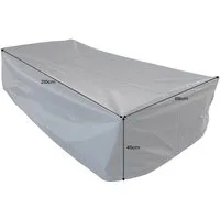 riess-ambiente Gartenmöbel-Schutzhülle PRESTIGE PROTECT 210cm anthrazit · rechteckige Schutzhaube für Möbel (Einzelartikel, 1-St), Abdeckung aus witterungsbeständigem Gewebe · für Outdoor-Sonnenliegen