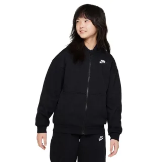 Nike - "Sportswear" Hoodie mit durchgehendem Reißverschluss für Mädchen (Schwarz/Weiß)