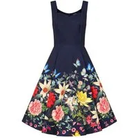 Hearts & Roses London A-Linien-Kleid Moonlight Butterfly Schmetterling Vintage 50er