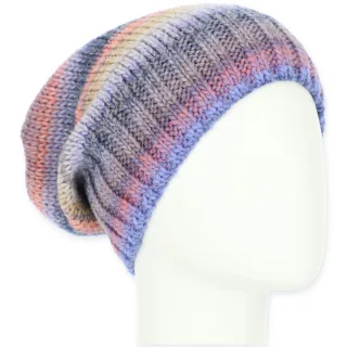 Halsüberkopf Accessoires - Beanie Rippe BW-Fleece innen flieder - Gr. - OS