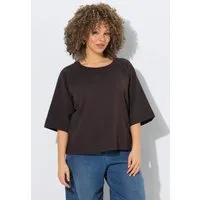 Ulla Popken Sweatshirt Sweatshirt Boxy Fit Rundhals Raglan-Halbarm