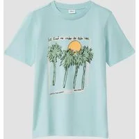 s.Oliver Kurzarmshirt T-Shirt Baumwoll T-Shirt mit Frontprint