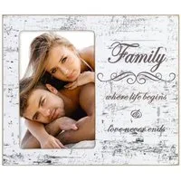 Hama Bilderrahmen Bilderrahmen Family 10x15cm Vintage-Style, (einzeln), Foto-Rahmen, Aufhänger und Aufsteller, 10x15cm, Hoch- und Querformat