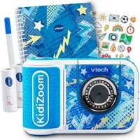 Vtech® KidiZoom Print Cam + Scrapbook Bundle Kinderkamera (5 MP, mit eingebautem Thermodrucker, inkl, Thermopapier, Scrapbook + Stift)