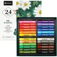 Artecho Pastellkreide 12 / 24 / 48 / 72 Ölpastellkreiden Set -je ca. 10 x 70 mm -lebendigen, kräftigen Farben -Ideal zum Malen & Zeichnen- für Anfänger und Profis