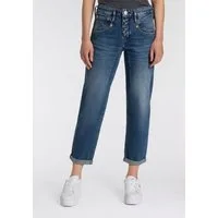 Herrlicher 5-Pocket-Jeans Shyra Tap Denim mit hohem Bund, Cropped