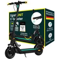 Egret E-Scooter Egret Unit, FEDERUNG, STAURAUM, 100KM Reichweite, 500 W, 20 km/h, mit Straßenzulassung, ≤130kg Traglast, Blinker