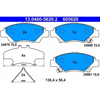 ATE Bremsbel?ge vorne Honda Insight Jazz