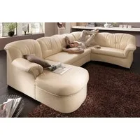 DOMO collection Wohnlandschaft Papenburg, zeitlose Rückensteppung, elegante Formensprache, U-Form, in großer Farbvielfalt, wahlweise mit Bettfunktion