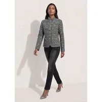 MADELEINE Kurzblazer Verkürzter Wollblazer mit Stehkragen, Taschen Sportiver Blazer mit Hornknöpfen und Stehkragen
