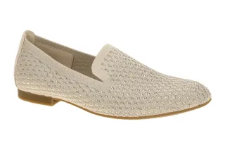 Gabor 85.216 Beige Oak Glitter Slipper Damen Halbschuhe Loafer 1,5cm Absatz