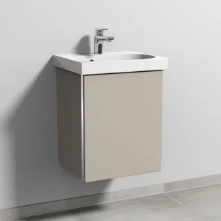 Sanipa 3way Waschtischunterbau zu Geberit Acanto Waschtisch mit 1 Tür, Kaschmir-Matt BP4141U