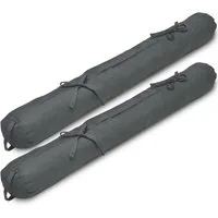 Beautissu Zugluftstopper 2er Set Zugluftstopper 90cm Viento, 90x10cm, Anthrazit, Türluftstopper Haustür Kältestopper für Türen & Fenster