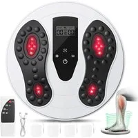 AKKEE EMS-Fußmassage-Gerät Medic Durchblutungsstimulator für Füße & Beine 500/1200mah, (Inkl. 4 TENS-Pads), für Entspannung, Muskelkräftigung und Schmerzbehandlung