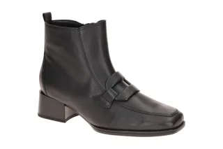 Gabor Damen Stiefeletten 8067.03 Schwarz - elegante Ankle Boots im Norweger Stil