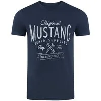 MUSTANG T-Shirt Basic Print (1-tlg) aus 100% Baumwolle