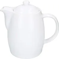 MamboCat Kanne Kanne Kawi 850ml mit Deckel Porzellan für Tee & Kaffee weiß schlicht