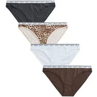 Next Slip Slips mit hohem Beinschnitt und Logo, 4er-Pack (4-St)