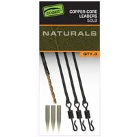 FOX International Karpfenhaken Fox Edges Naturals Copper-Core Leaders x3 - 3 Karpfenvorfächer