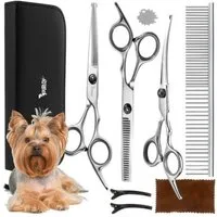 Purlov Hundeschermaschine Haarschneideschere Hundefriseur, Trimmen, Ergonomisches Design