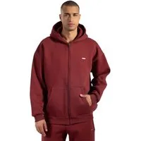 Smilodox Kapuzenstrickjacke Cedrik, Oversize Zip Hoodie, Kapuzenpullover mit Front-Zipper Langarm Kängurutasche Metallabel weiches Material Freizeit Alltag