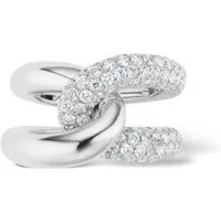 ROUGEMONT Silberring Massiver Bicolor Trend Damen Ring 925 Sterling Silber 18 K Gold, Wasserfest